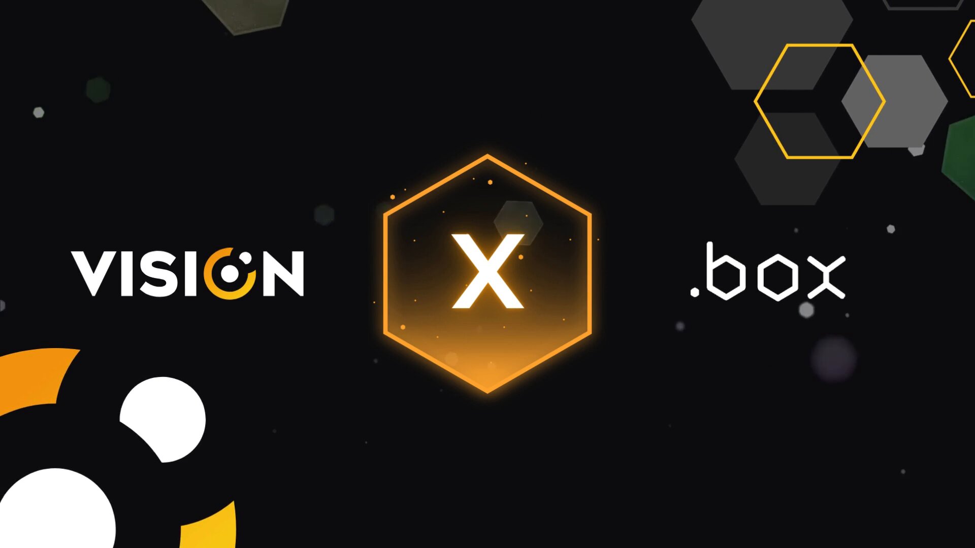 Banner of the vision.io and .box logos/branding.